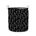 Lavender Flowers Pattern Print Collapsible Laundry Basket