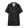 Lavender Flowers Pattern Print Cotton Hawaiian Shirt