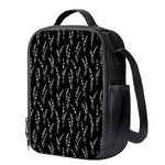 Lavender Flowers Pattern Print Crossbody Lunch Bag