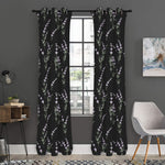 Lavender Flowers Pattern Print Curtain