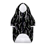 Lavender Flowers Pattern Print Dog Zip Up Hoodie