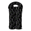 Lavender Flowers Pattern Print Double Neoprene Wine Tote