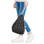 Lavender Flowers Pattern Print Drawstring Bag
