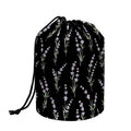 Lavender Flowers Pattern Print Drawstring Makeup Bag