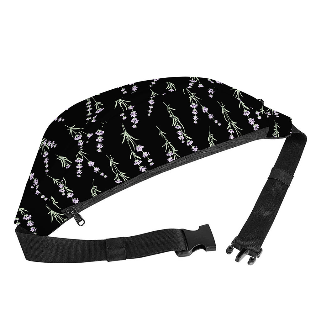 Lavender Flowers Pattern Print Fanny Pack