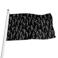 Lavender Flowers Pattern Print Flag