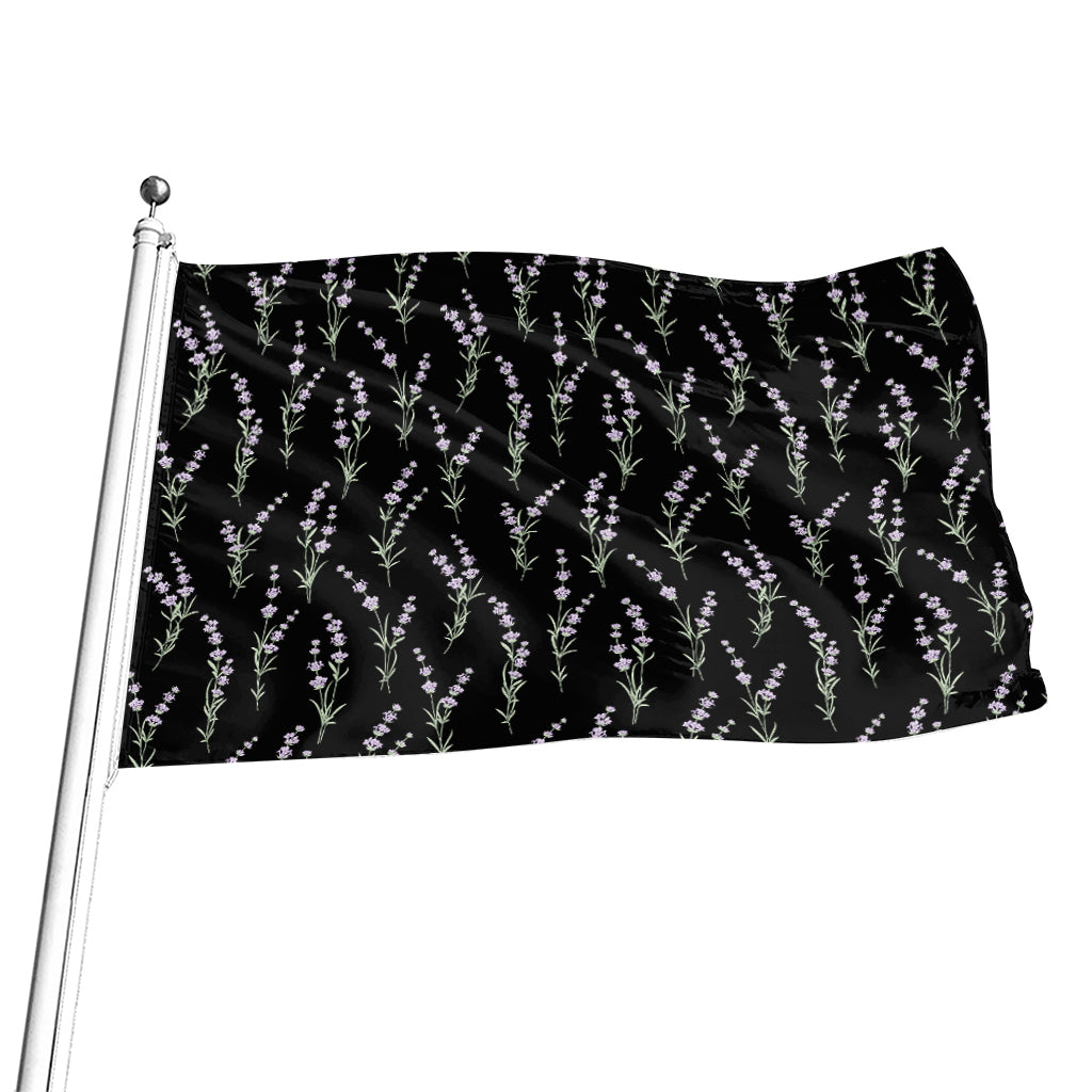 Lavender Flowers Pattern Print Flag