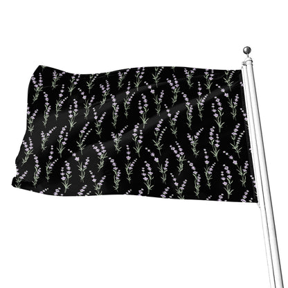 Lavender Flowers Pattern Print Flag