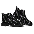 Lavender Flowers Pattern Print Flat Ankle Boots