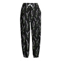 Lavender Flowers Pattern Print Fleece Lined Knit Pants