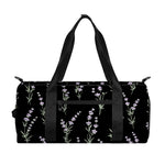 Lavender Flowers Pattern Print Gym Bag