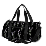 Lavender Flowers Pattern Print Gym Bag