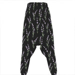 Lavender Flowers Pattern Print Hammer Pants