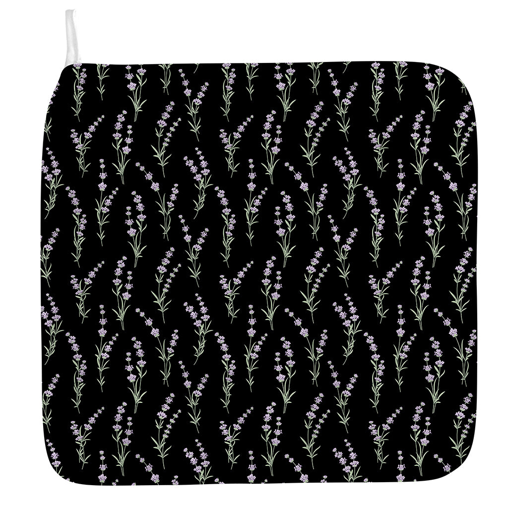 Lavender Flowers Pattern Print Hand Towel