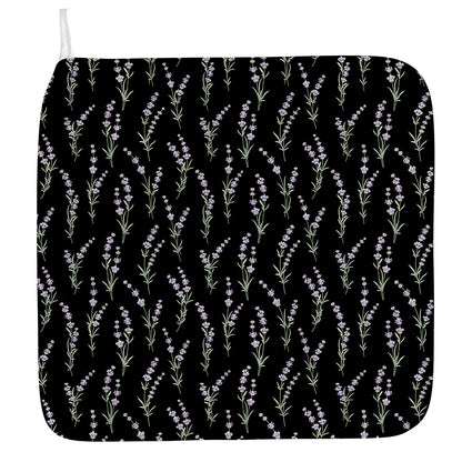 Lavender Flowers Pattern Print Hand Towel