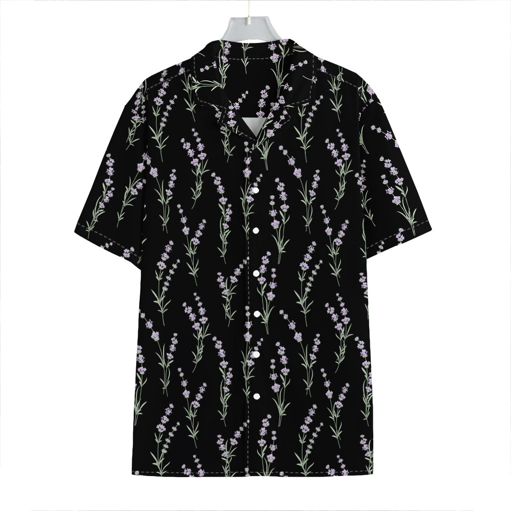 Lavender Flowers Pattern Print Hawaiian Shirt