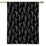 Lavender Flowers Pattern Print House Flag