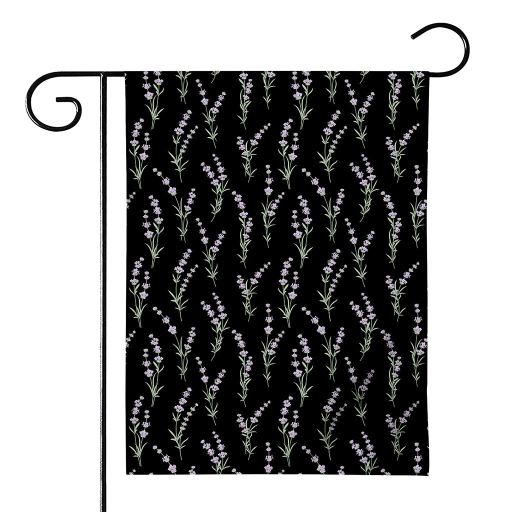 Lavender Flowers Pattern Print House Flag