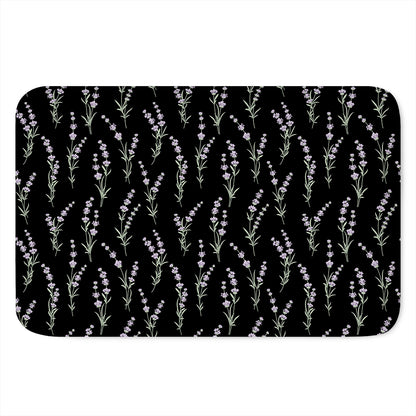 Lavender Flowers Pattern Print Indoor Door Mat