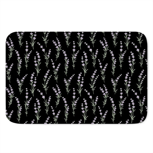 Lavender Flowers Pattern Print Indoor Door Mat