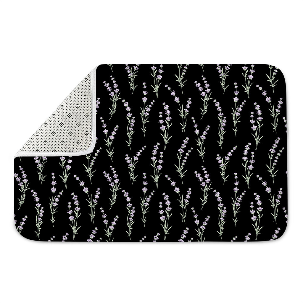 Lavender Flowers Pattern Print Indoor Door Mat