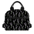 Lavender Flowers Pattern Print Insulated Lunch Bag