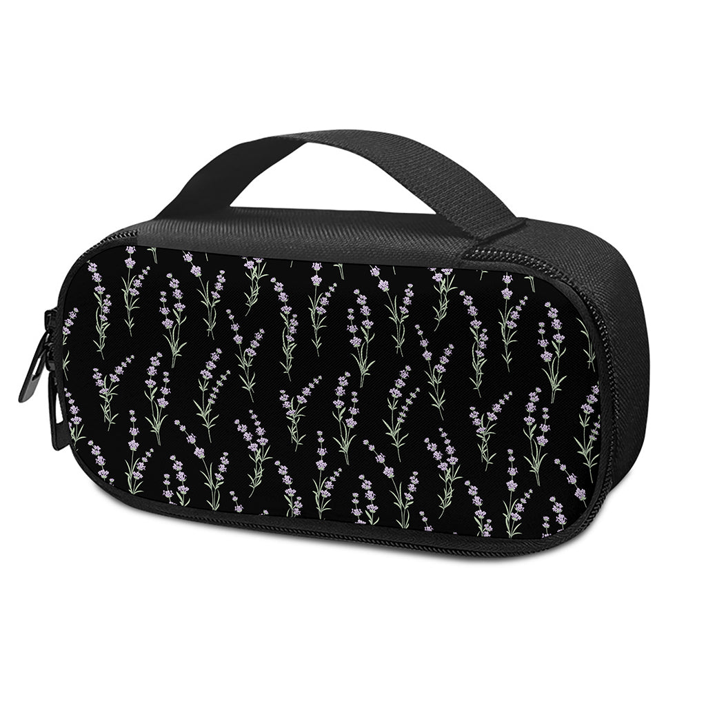 Lavender Flowers Pattern Print Insulin Cooler Travel Case
