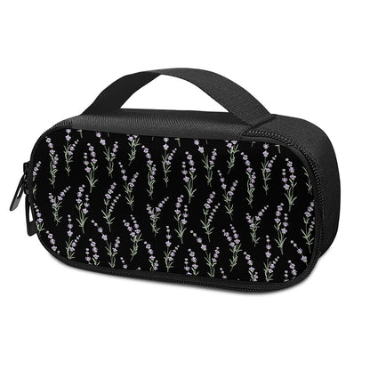 Lavender Flowers Pattern Print Insulin Cooler Travel Case