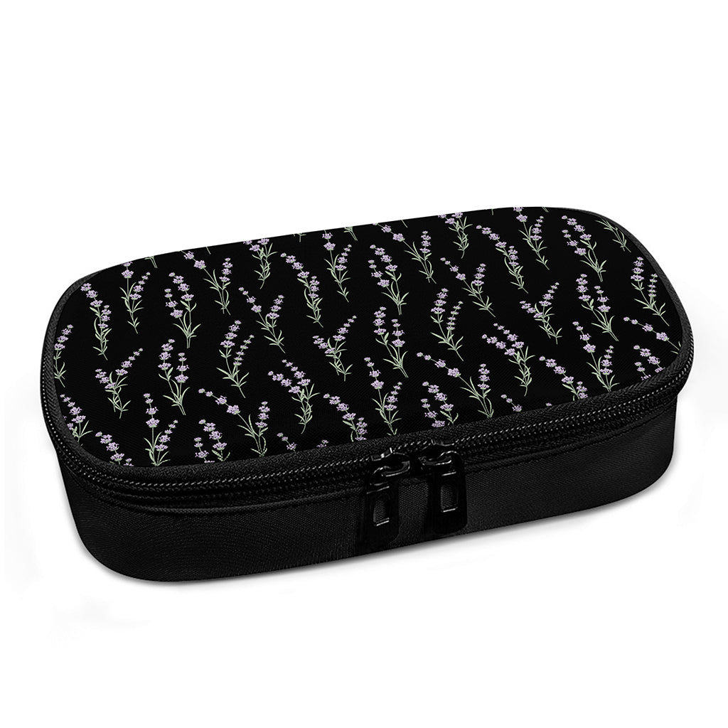Lavender Flowers Pattern Print Insulin Cooler Travel Case
