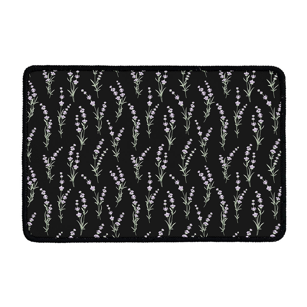 Lavender Flowers Pattern Print Kitchen Mat