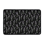 Lavender Flowers Pattern Print Kitchen Mat