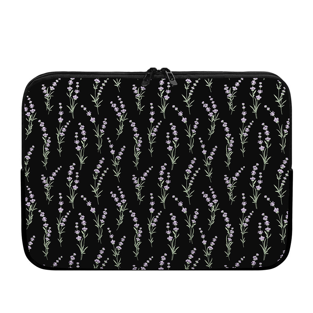 Lavender Flowers Pattern Print Laptop Sleeve