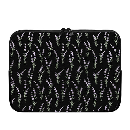 Lavender Flowers Pattern Print Laptop Sleeve