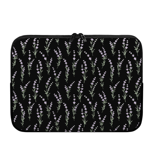 Lavender Flowers Pattern Print Laptop Sleeve