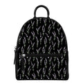 Lavender Flowers Pattern Print Leather Backpack
