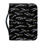 Lavender Flowers Pattern Print Leather Bible Cover