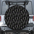Lavender Flowers Pattern Print Leather Spare Tire Cover
