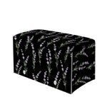 Lavender Flowers Pattern Print Leather Tissue Box Cover