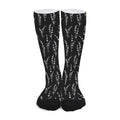 Lavender Flowers Pattern Print Long Socks