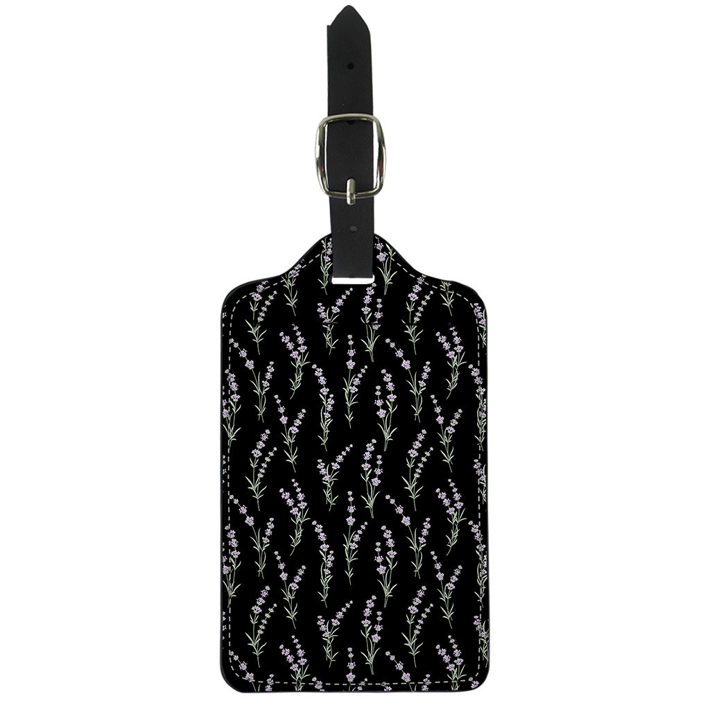 Lavender Flowers Pattern Print Luggage Tag