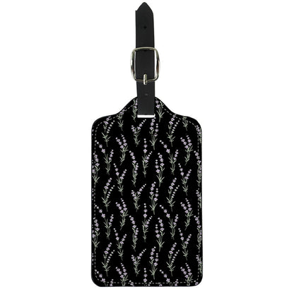 Lavender Flowers Pattern Print Luggage Tag