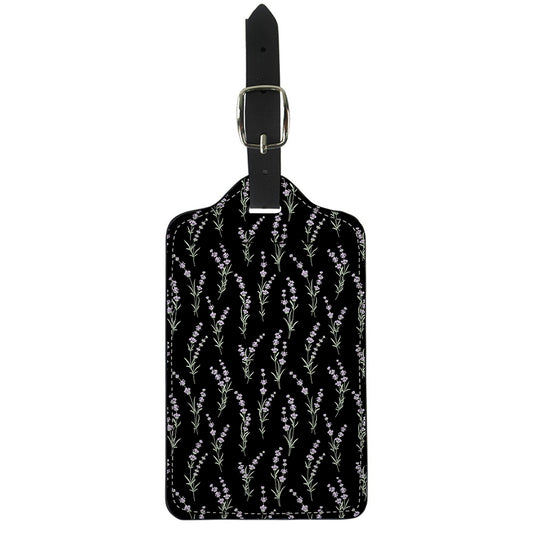 Lavender Flowers Pattern Print Luggage Tag
