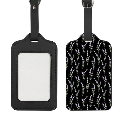 Lavender Flowers Pattern Print Luggage Tag
