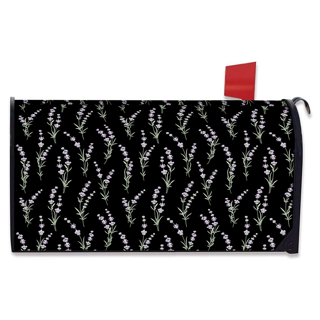 Lavender Flowers Pattern Print Mailbox Cover