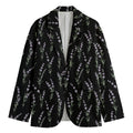 Lavender Flowers Pattern Print Men's Blazer