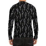 Lavender Flowers Pattern Print Men's Long Sleeve Rash Guard