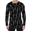 Lavender Flowers Pattern Print Men's Long Sleeve T-Shirt