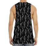 Lavender Flowers Pattern Print Men's Muscle Tank Top