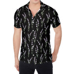 Lavender Flowers Pattern Print Men's Shirt