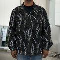 Lavender Flowers Pattern Print Men's Shirt Jacket